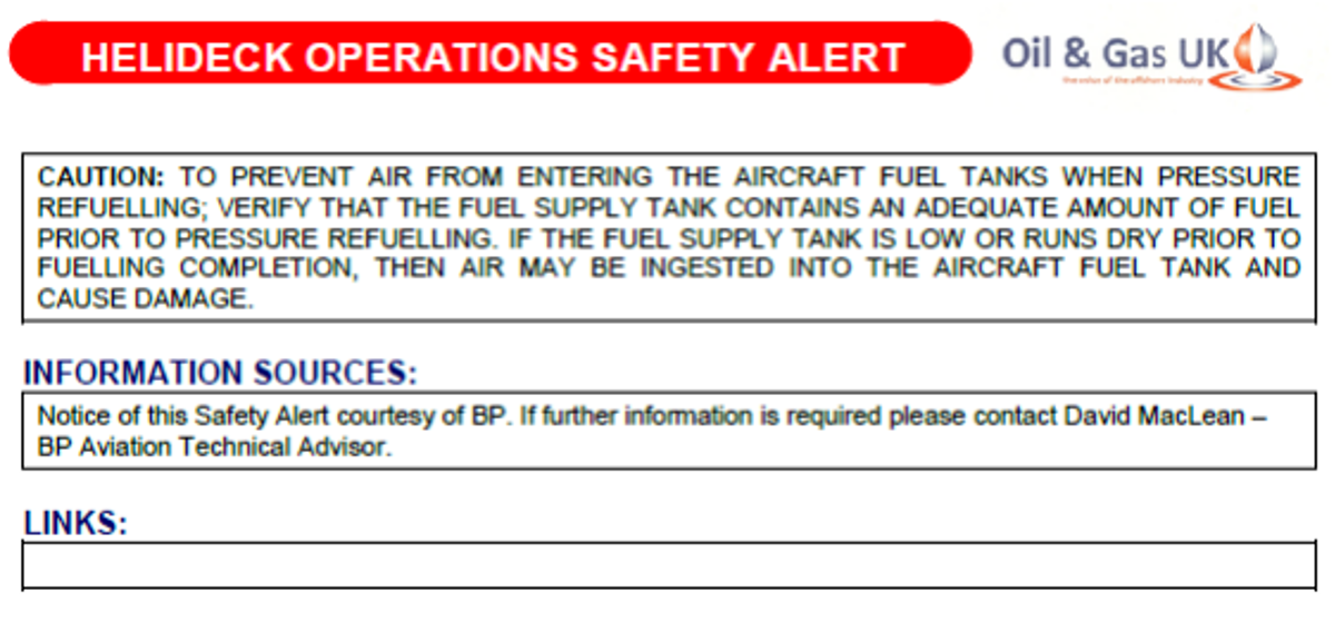 Helideck Operations Safety Alert 2 Helideck Operations Safety Alert 2