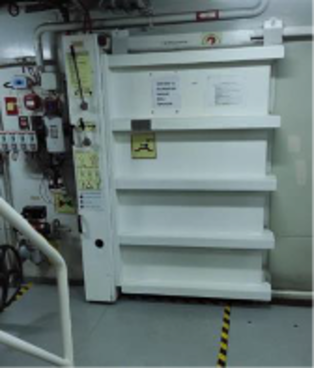 Watertight door was found left open at sea