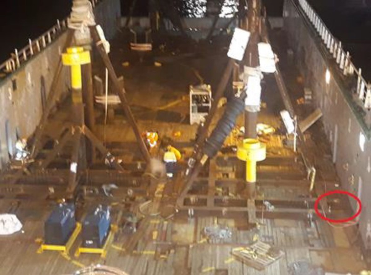 On a member’s vessel alongside, a small fire started following hot work conducted by the  client’s welding sub-contractors. The incident occurred during the welding of jumper  stands on the main deck. After completing their work, the welders left the vessel without  notifying the bridge, and the Permit to Work was closed. Shortly thereafter, an AB  discovered smoke coming from a rag left over the welded area.
