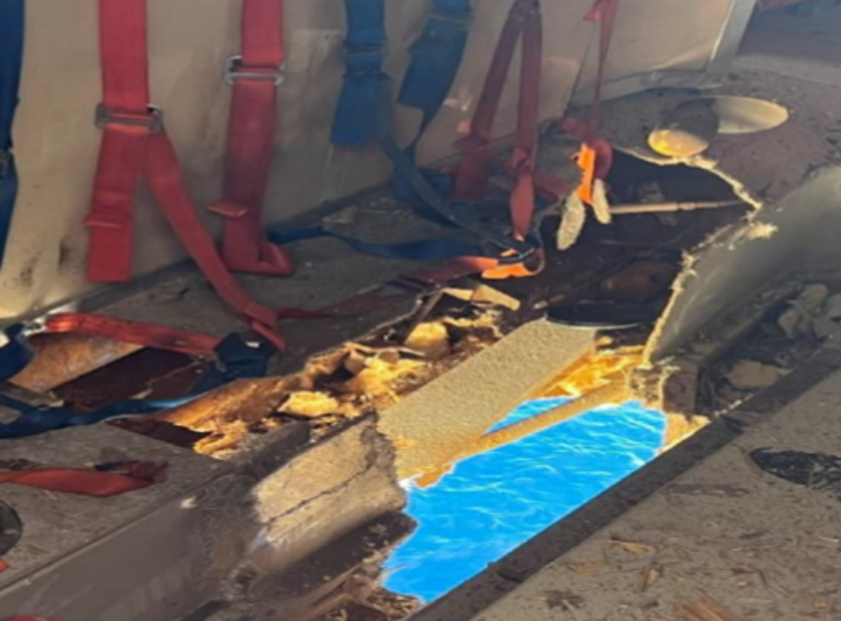 Damaged lifeboat