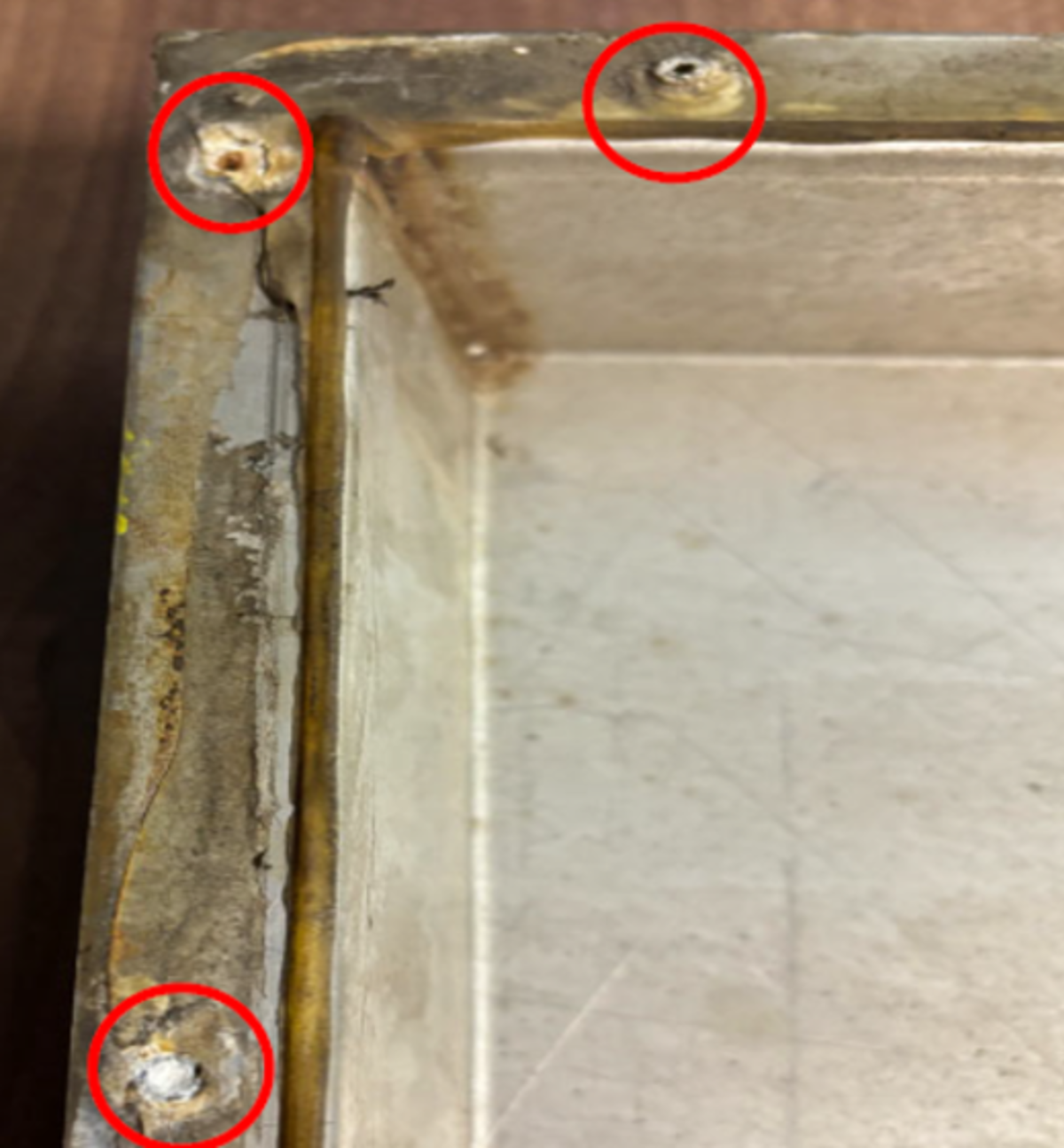 Failed Rivets AC vent unit cover dislodged and fell 1.7m