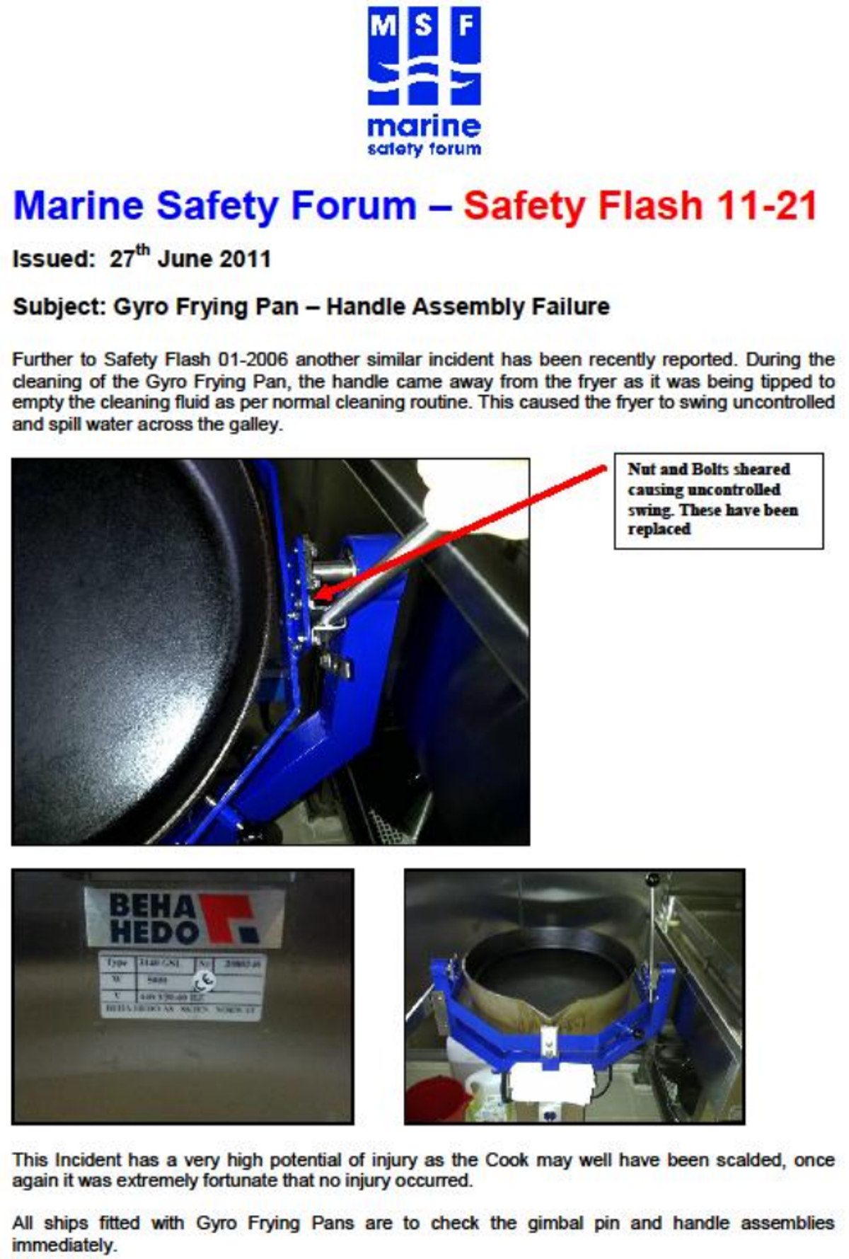 Msf Safety Flash 11 21