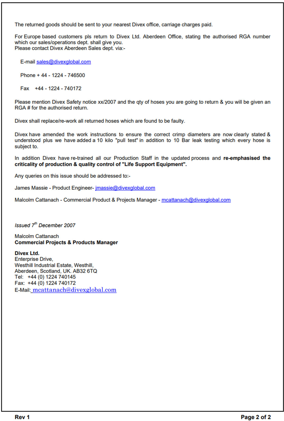 Safety Flash 10 07 2 Safety Flash 10 07 2