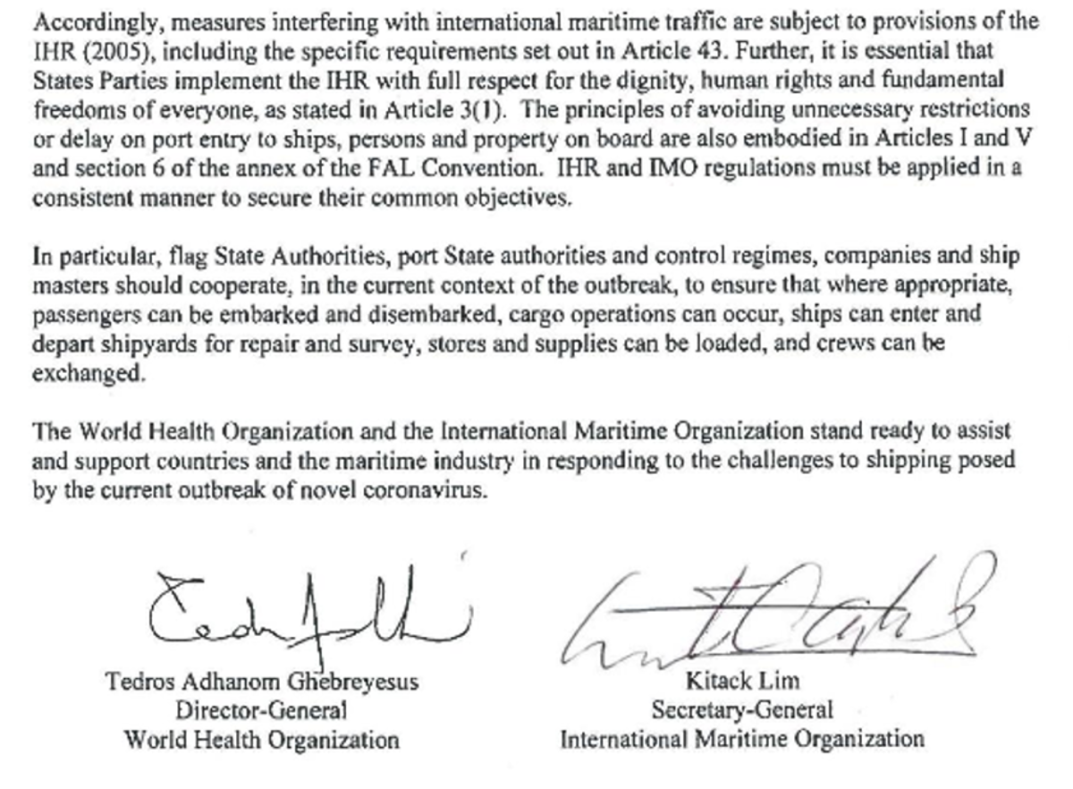 WHO-IMO letter 3
