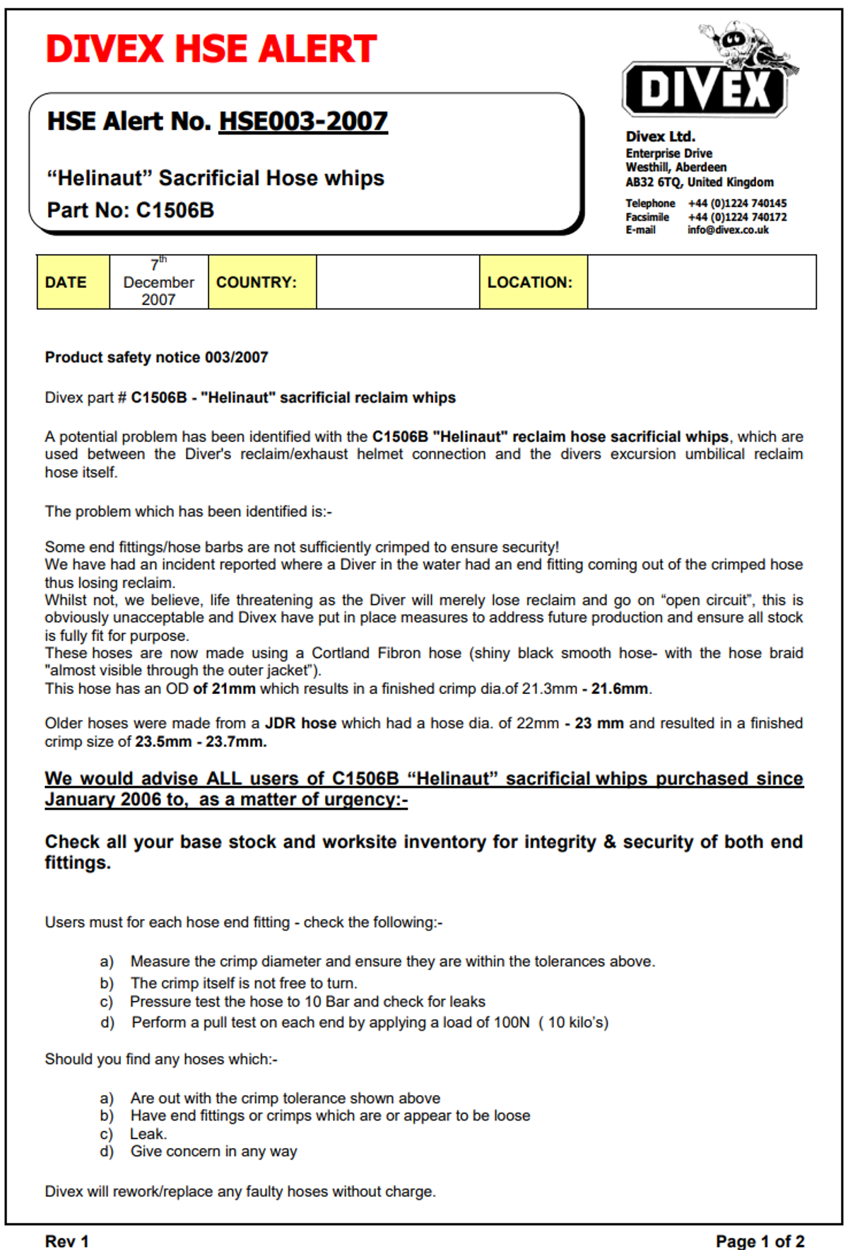 Safety Flash 10 07 1 Safety Flash 10 07 1