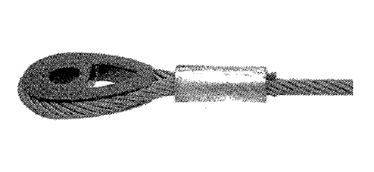 Example of a correctly prepared ferrule lock. Other techniques acceptable to classification societies and/or the crane manufacturer may be used