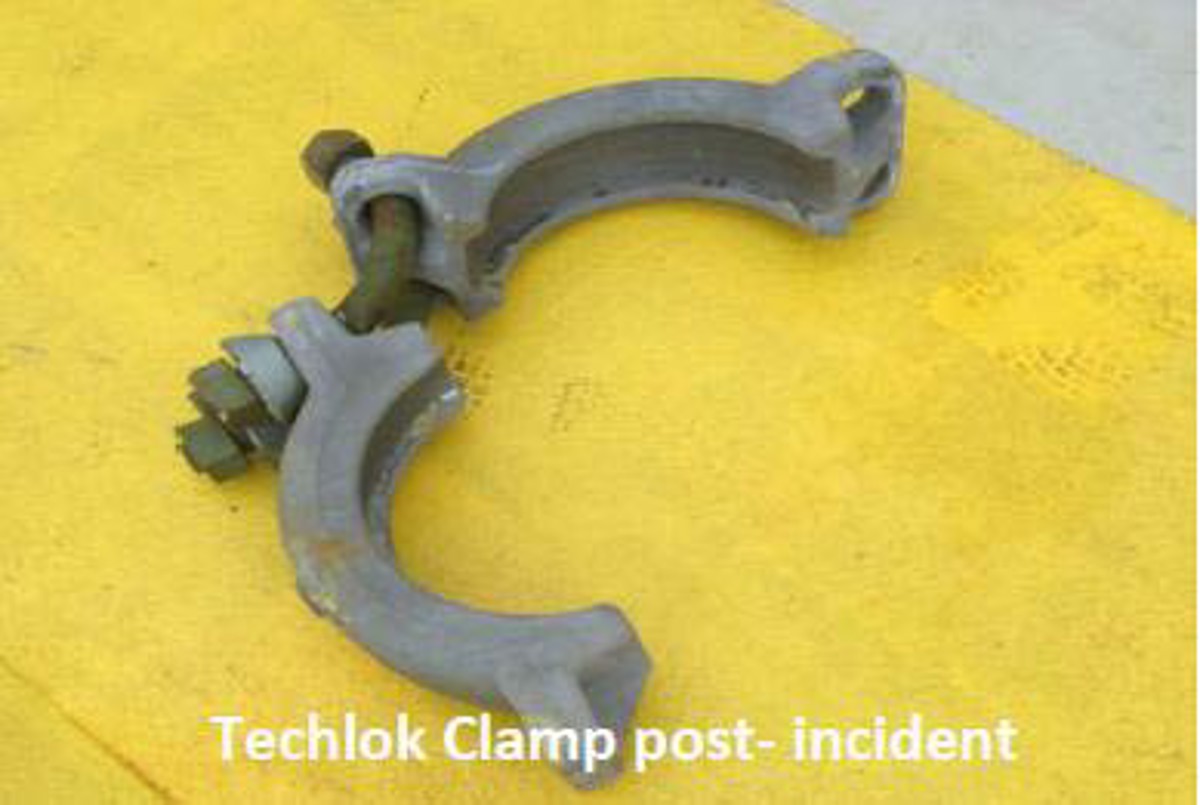 Techlok clamp post incident