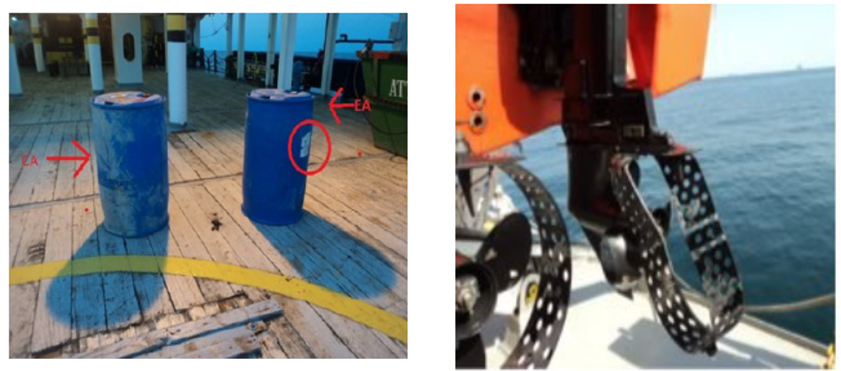 IMCA SF 30/19: Unknown floating objects in 500m safety zone 8 The propeller of a fast rescue craft was damaged.