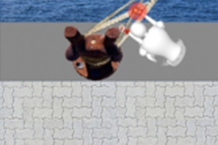 The injured person grabbed the rope at the end of the eye near the area of the splice and began to remove it from the bollard. Halfway through removing it from the bollard, the rope suddenly tightened, causing the eye of the rope to catch onto the side of the bollard while his right hand got stuck in between two ropes. The injured person grabbed the rope at the end of the eye near the area of the splice and began to remove it from the bollard. Halfway through removing it from the bollard, the rope suddenly tightened, causing the eye of the rope to catch onto the side of the bollard while his right hand got stuck in between two ropes.