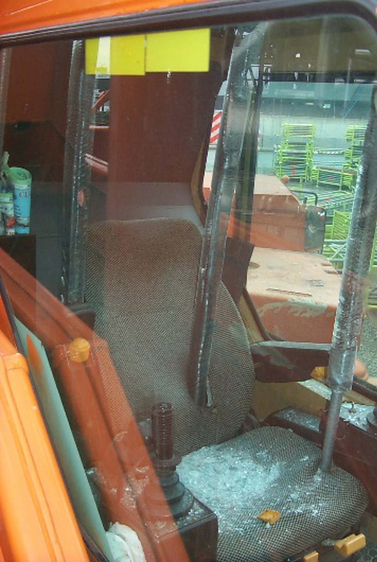 Damage to inside of cab