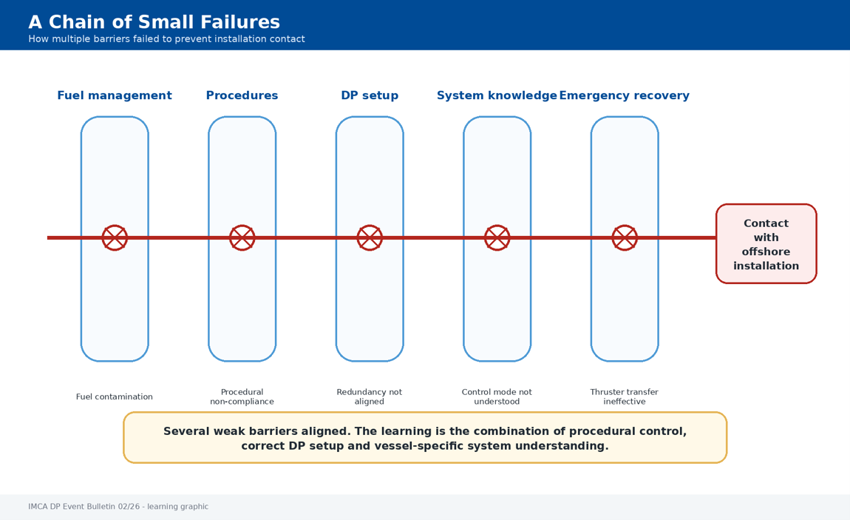 A chain of small failures
