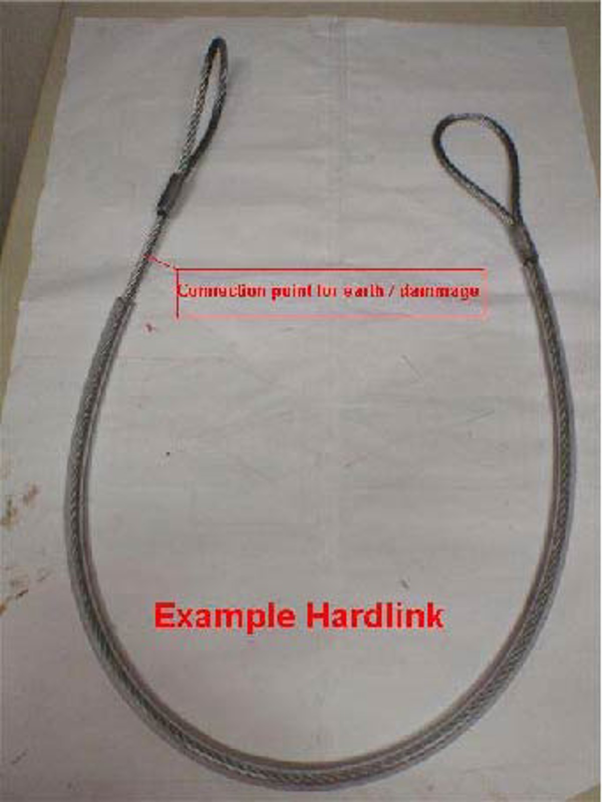 IMCA SF Near-miss: safety device (hard link) damaged during hot work Typical metal ‘hard-link’ for rope access technicians