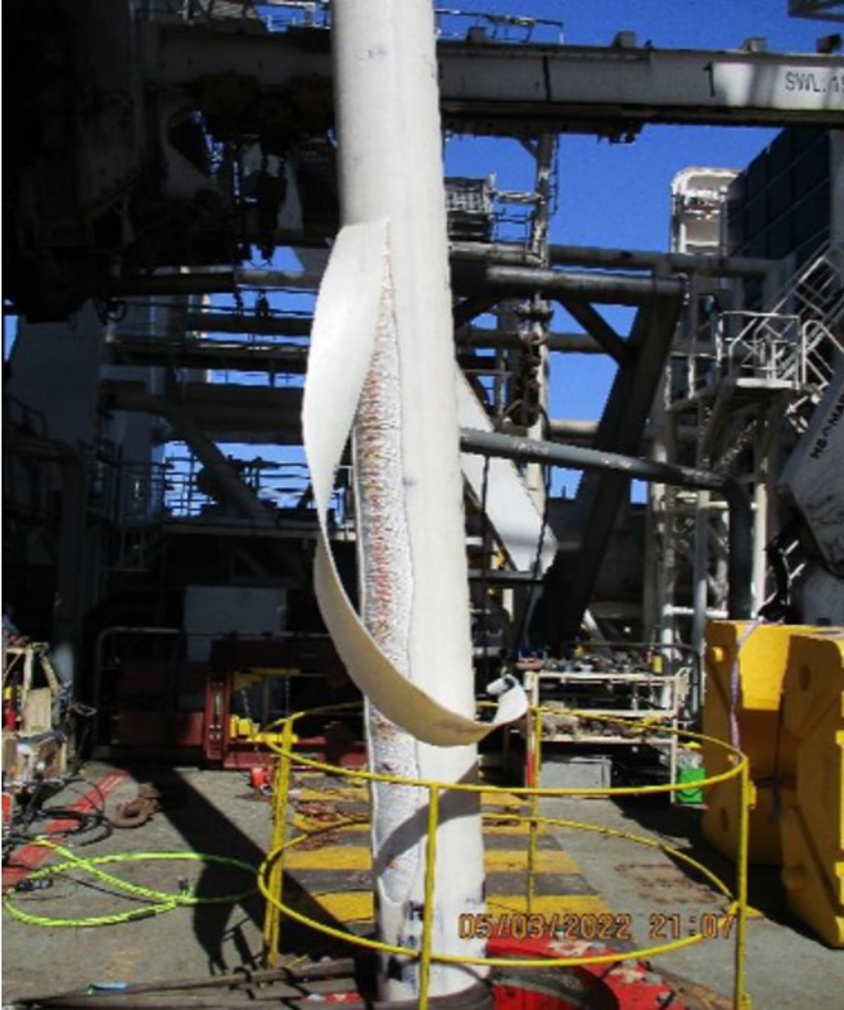 Damage to flexible riser