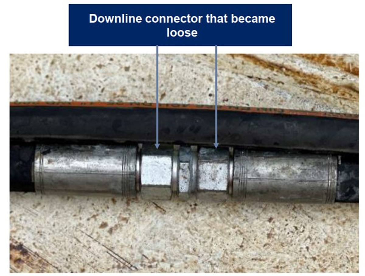 IMCA SF Hydraulic Oil Leak to Sea from Downline Fitting BSP fitting which came loose