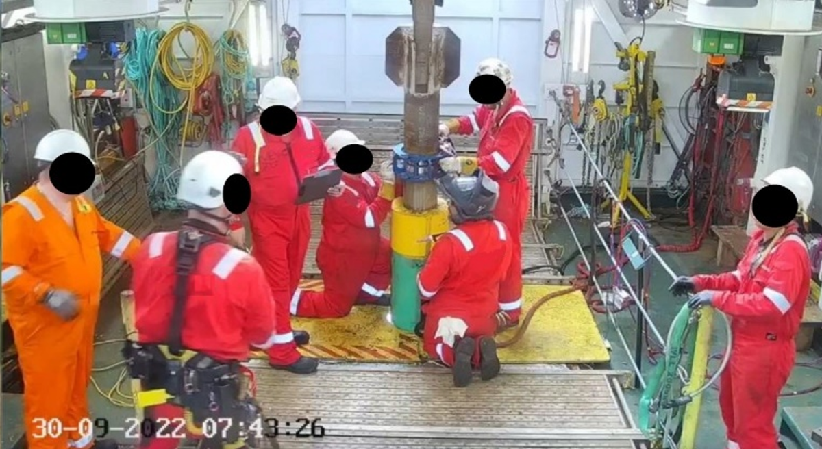 Showing work area before event Showing work area before event