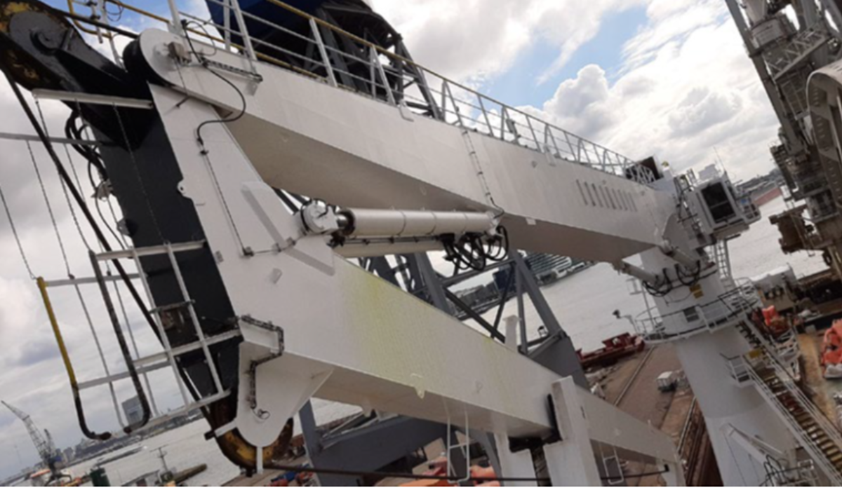 Vessel in dry dock, crane isolated for maintenance but used by crew, resulting in damage and higher maintenance time and cost