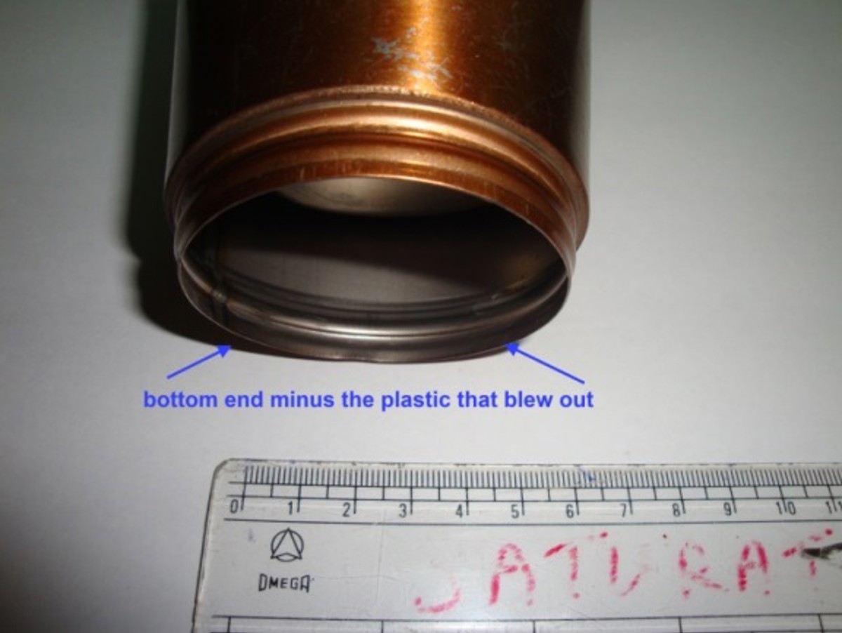 Thermos cup after explosion – bottom end minus the plastic that blew out
