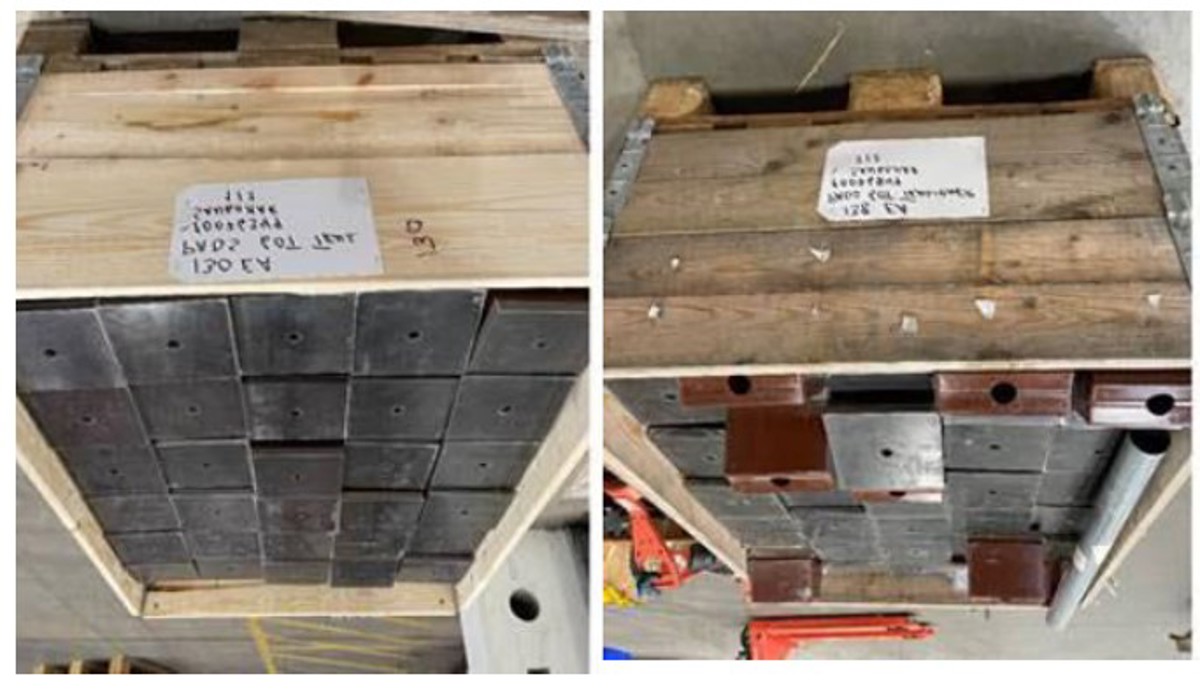 appropriate wooden crates on pallets to take the load