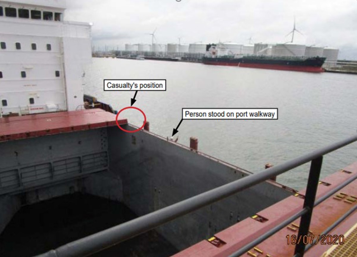 IMCA SF MAIB: Crush fatality during lifting operations Screenshot 2021 10 01 124044  Crew member became trapped between the vessel’s gantry crane and a cargo hatch cover