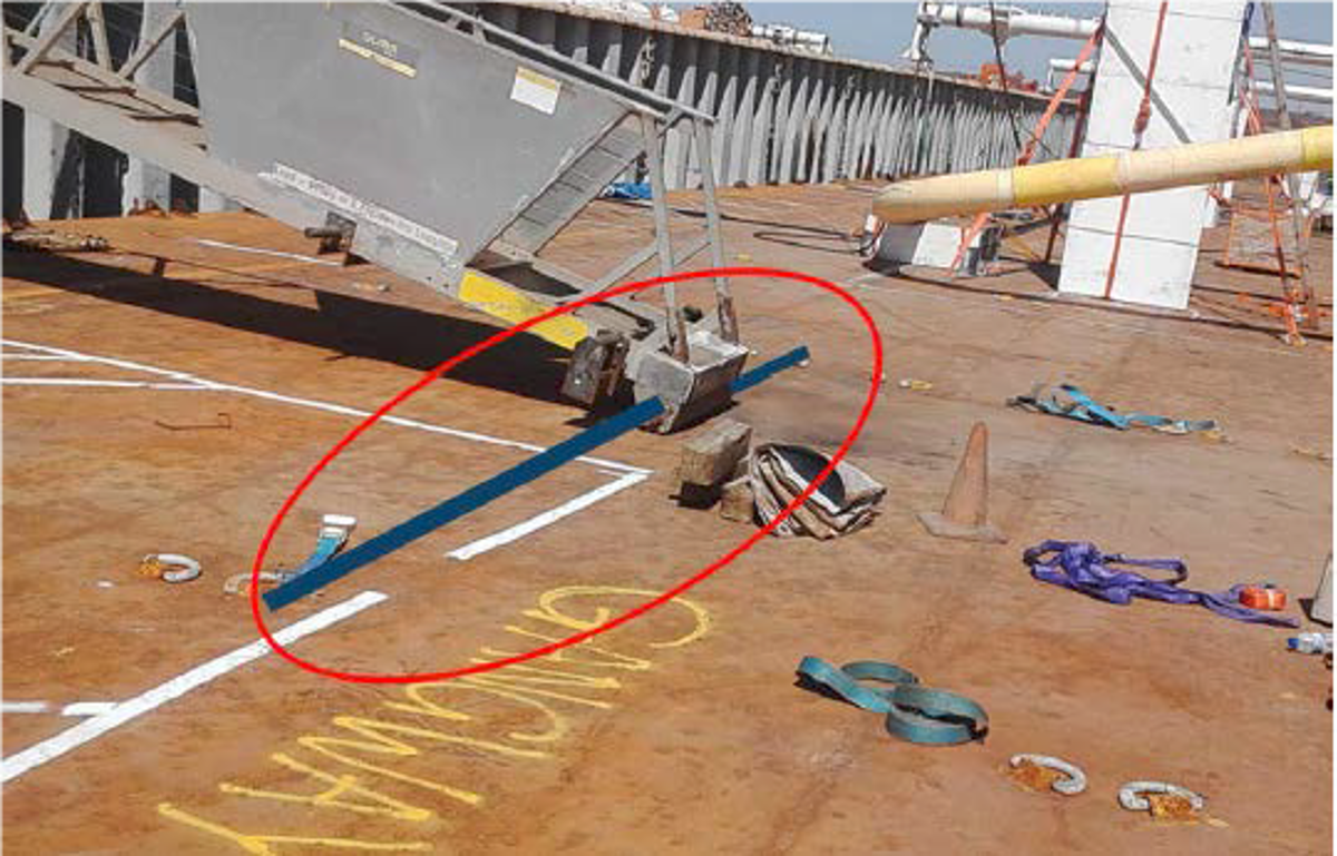IMCA SF Third-party high potential near miss – dropped gangway 2 Gangway onto quayside