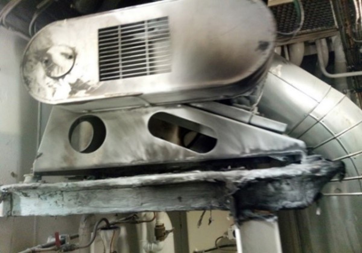 IMCA SF 32/20: Fires and fire risks on vessels Sf 3220 12 The exhaust fan holding bolts were found broken inside the casing