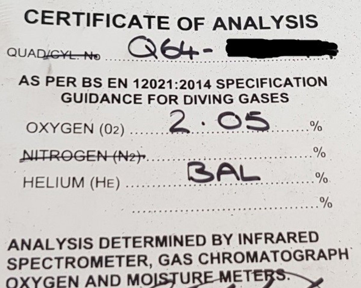 All of the quads were labelled and certified as being 2.05% O2