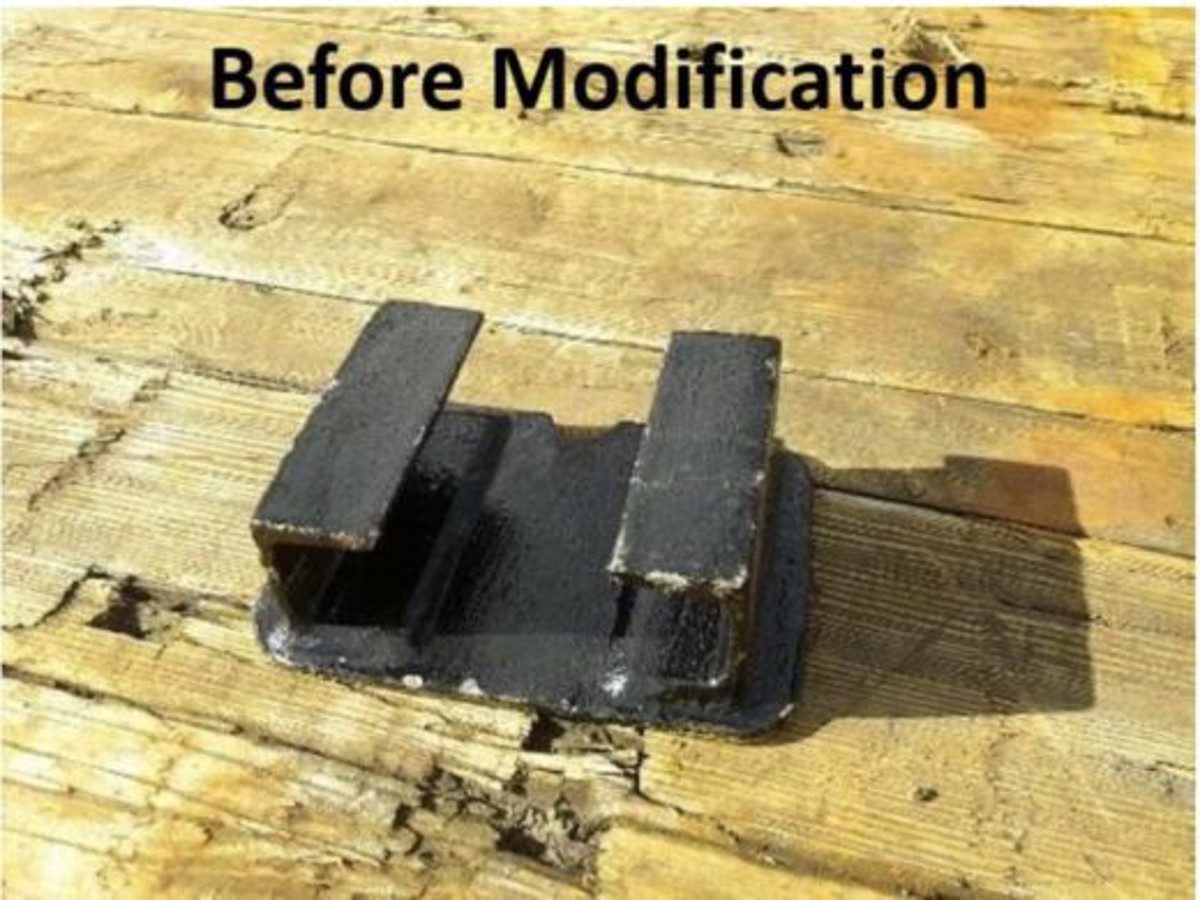 Metal plate before modification