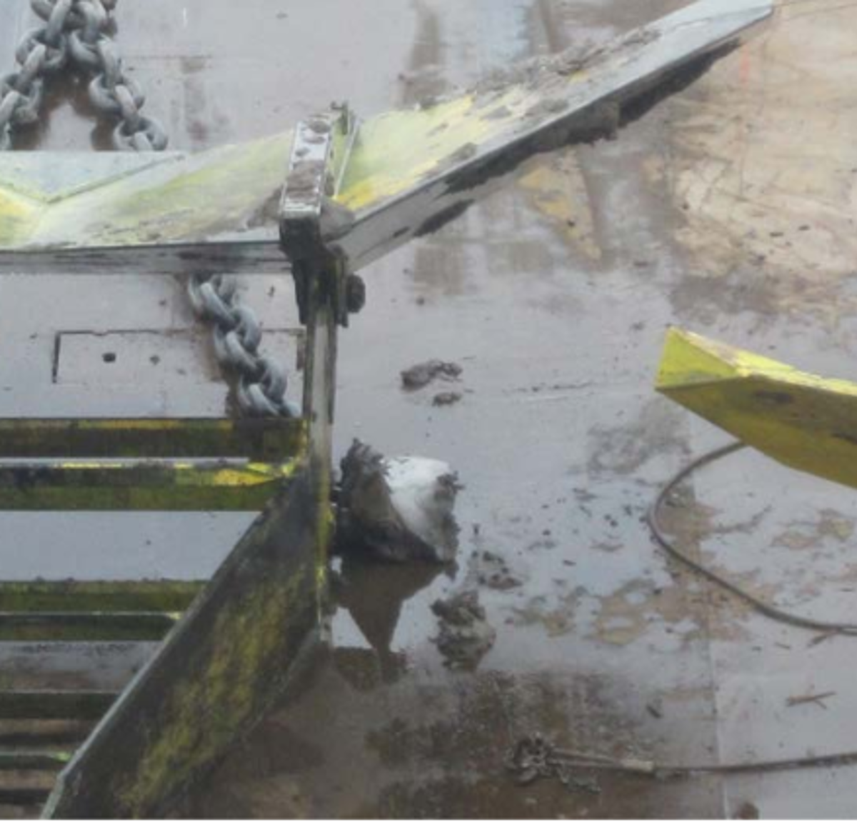 Mud/clay on anchor