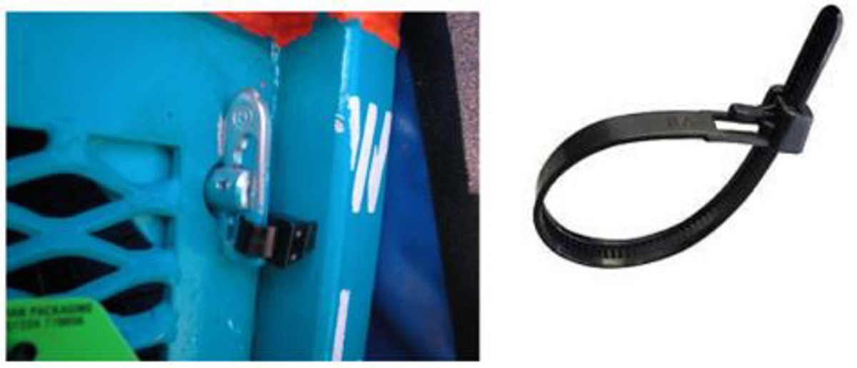 IMCA SF Near miss: Potential dropped object due to unsecured door 2 Secondary retention solution