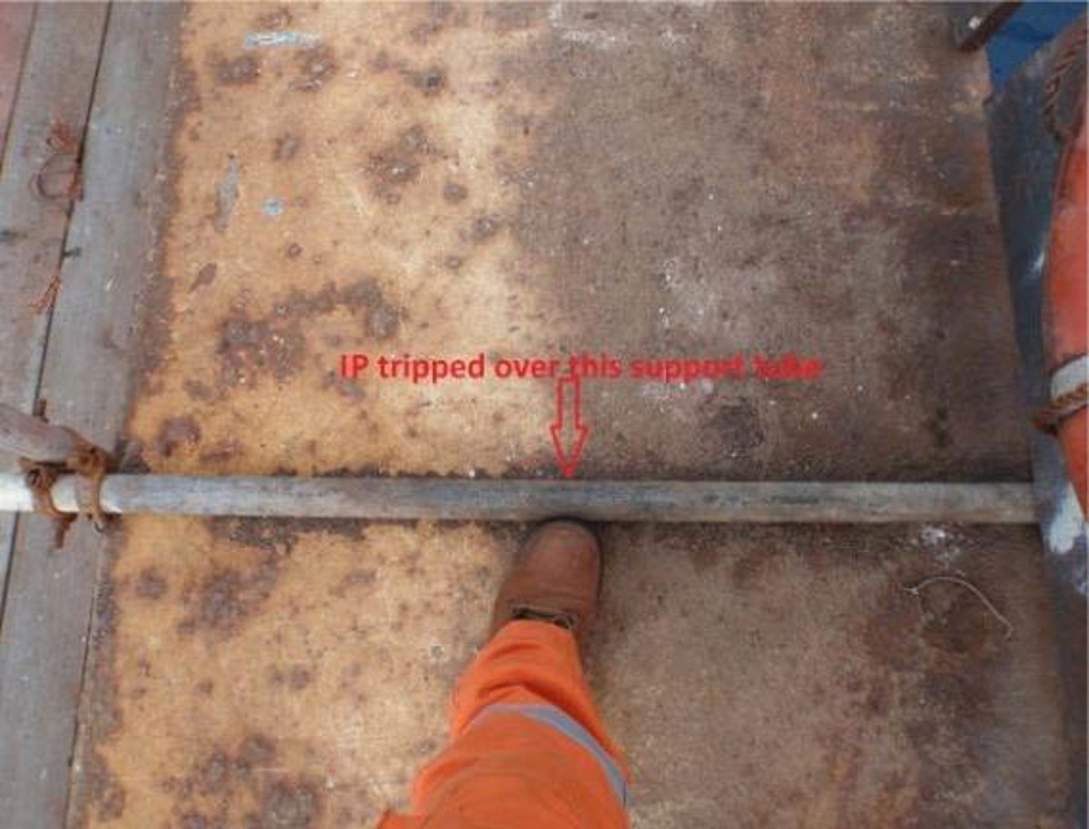tripping over scaffold board