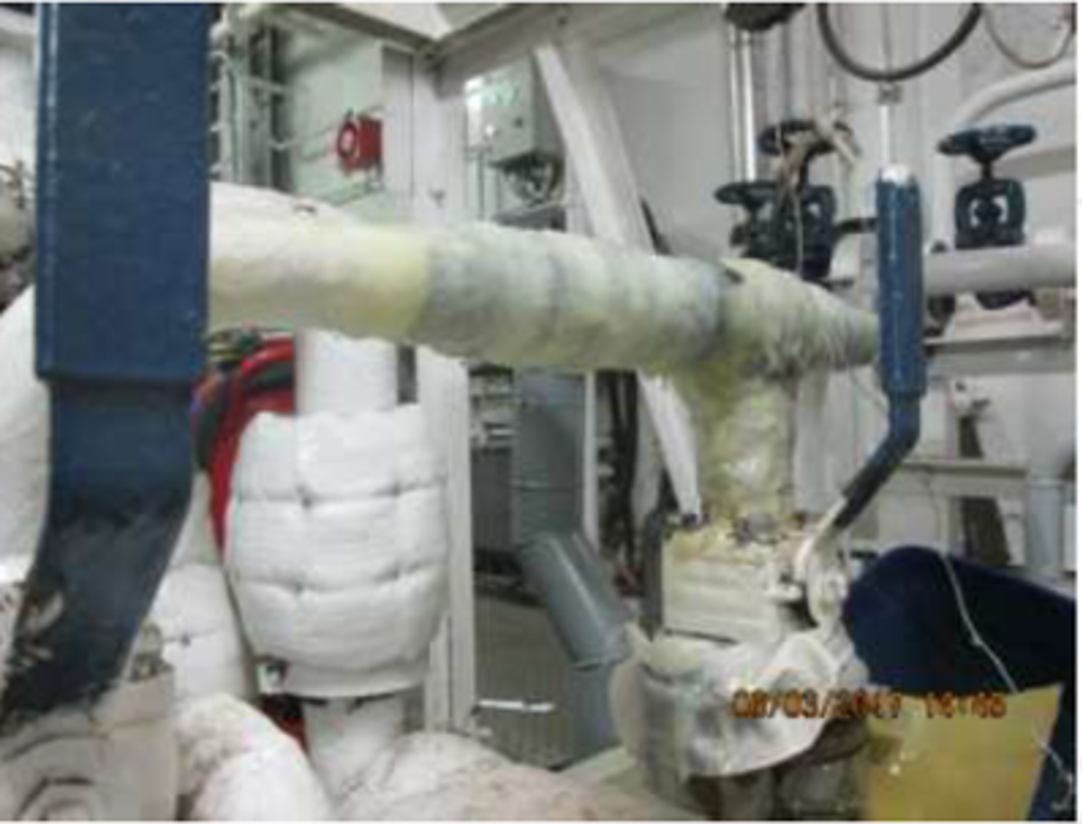 IMCA SF: Near-miss: Fire hazard from leaking fuel supply line Sf121 temporary repairs to the pipe