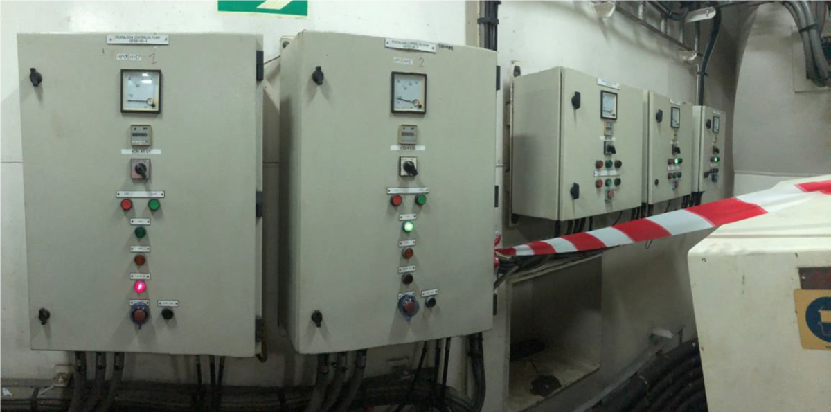 IMCA SF 20/19: Accidental activation of emergency stop during saturation diving operations 13 1024X508 Emergency stop buttons were accidently activated on a vessel engaged in Saturation Diving Operations in the 500m Zone. This caused the Starboard Voith Schneider Propulsion (VSP) System to trip out.
