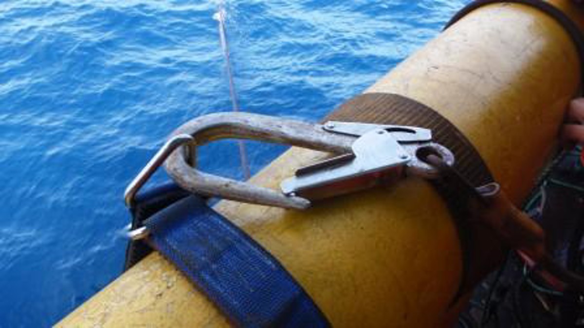 IMCA SF Near-miss: improper use of fall-arrest equipment leads to fall 1 shark hook’ and strop configuration