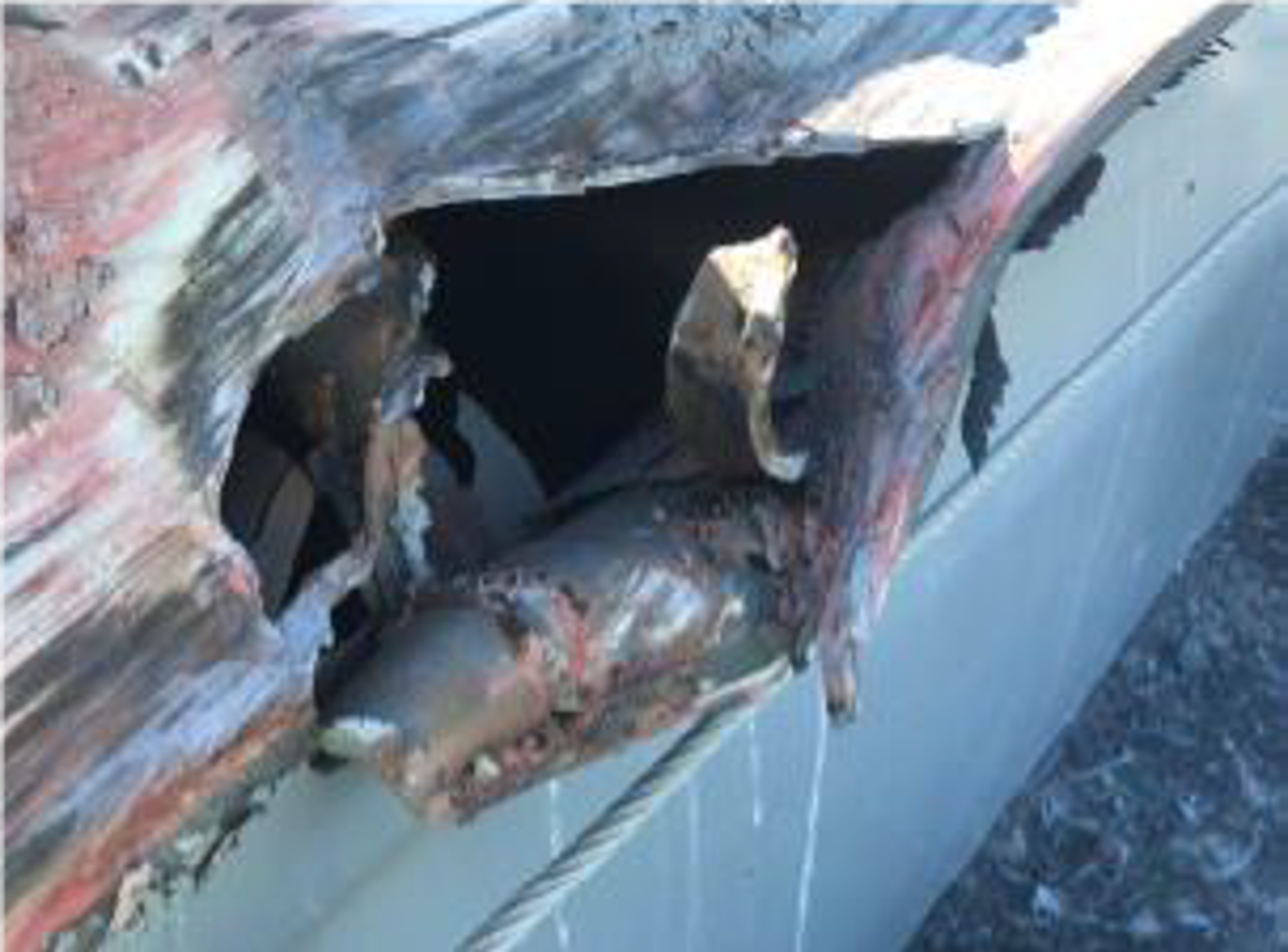 damage to the barge