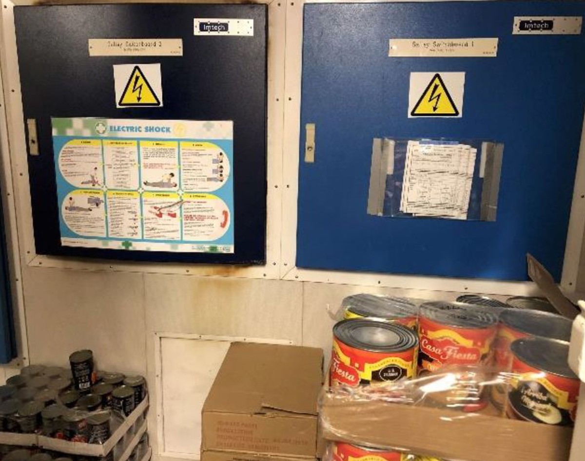 location of the switchboard cabinet where the transformer was installed