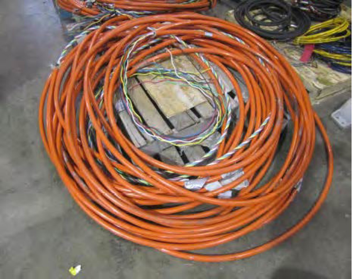 electrical cable being tested