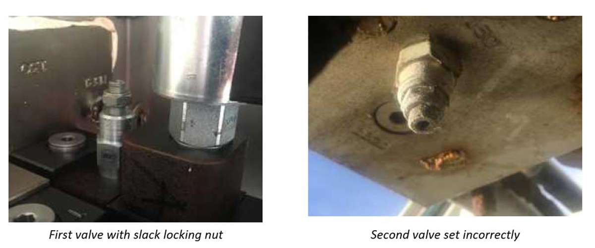 IMCA SF 26/20: High potential DROPS near miss: failed crane component Sf 2620 14 1 Whilst preparing a crane for operations, the additional man riding calliper brake casing cover on the primary winch failed, causing the brake pad, rings and cover to fall to the deck along with a small discharge of hydraulic oil.