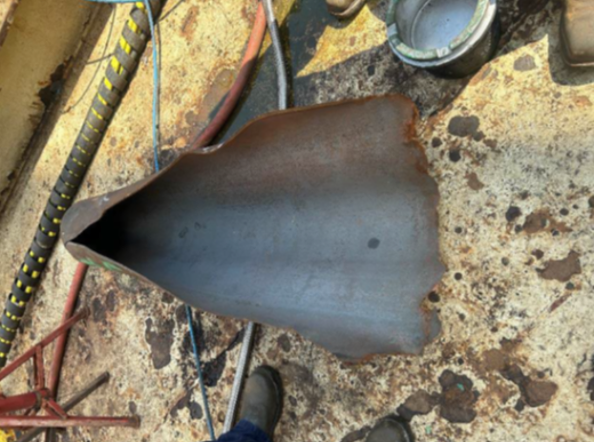 Nitrogen cylinder ruptured