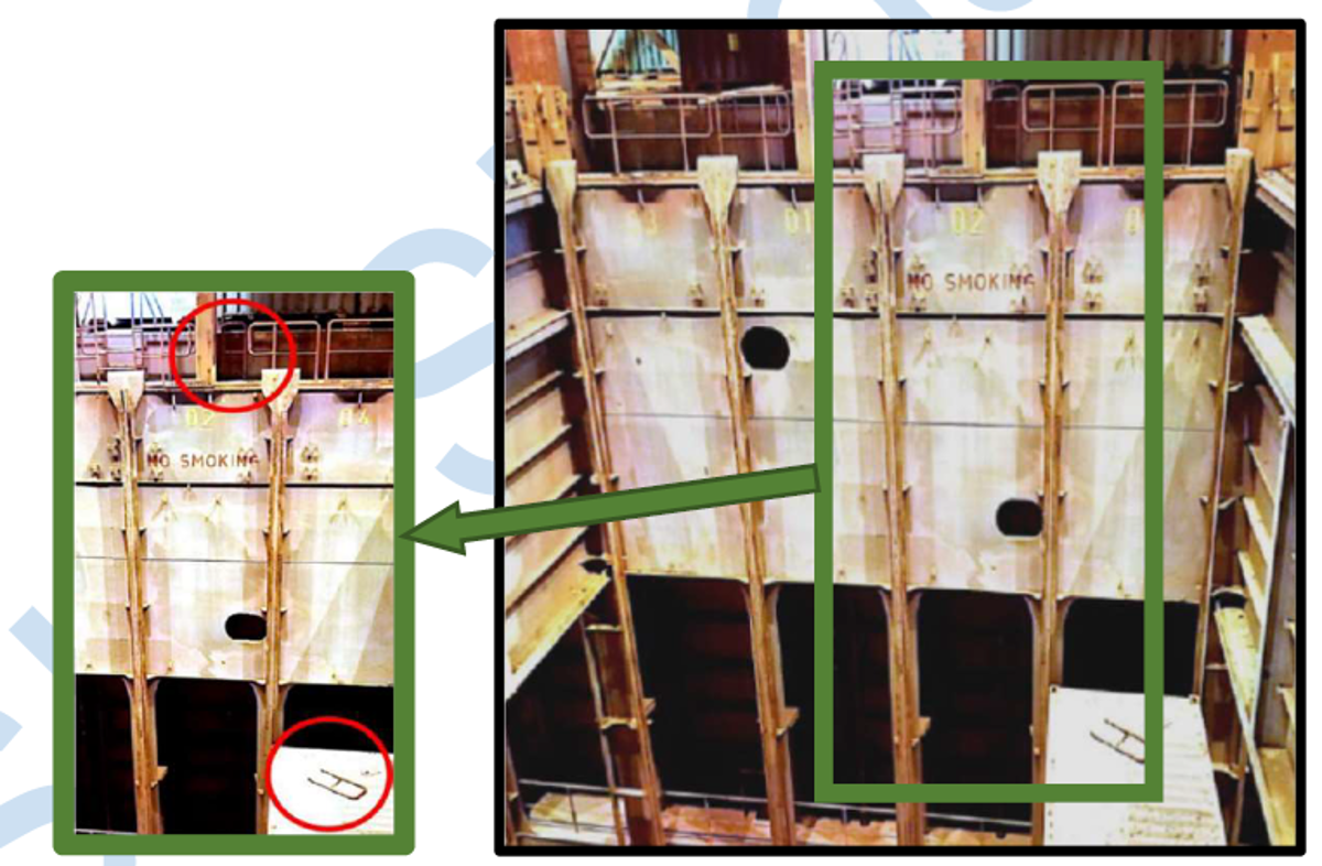IMCA SF 28/19: Raising awareness on safety barriers such as railings and gratings 4 (2) Investigation revealed that a safety railing, which was in poor condition and badly corroded, could have contributed to the fall of the stevedore from a height of about 20 metres