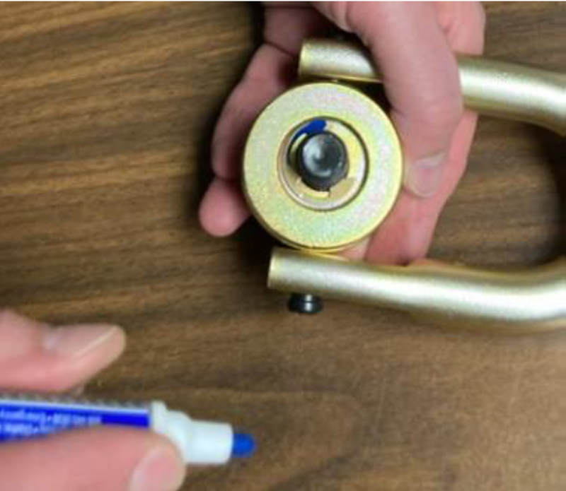 Hoist rings should have an identifier added, that  indicates the inspection was performed and found to be acceptable