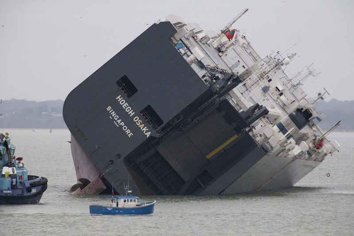 IMCA SF Listing, flooding and grounding of vehicle carrier Hoegh Osaka Image of Hoegh Osaka