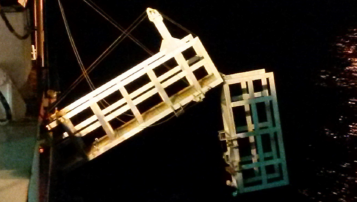 The gangway was secured using the vessel’s crane.  There were no injuries.