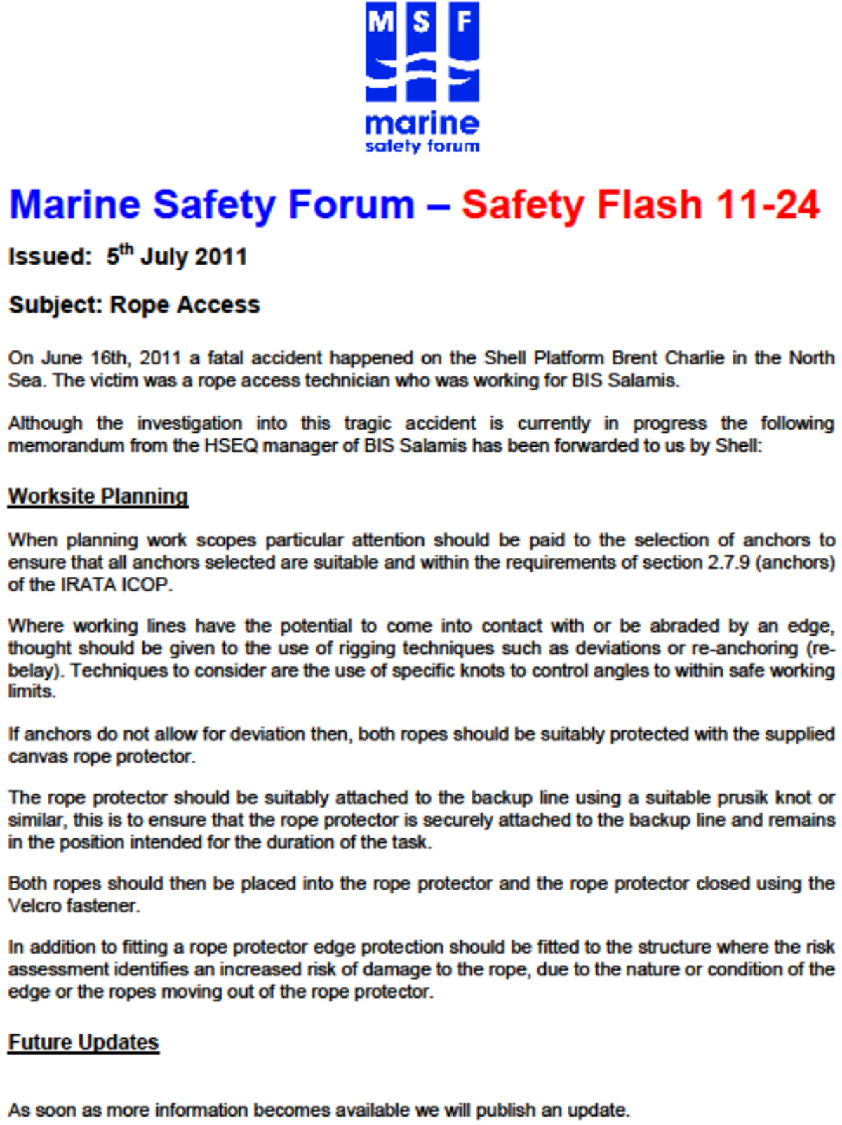 Msf Safety Flash 11 24
