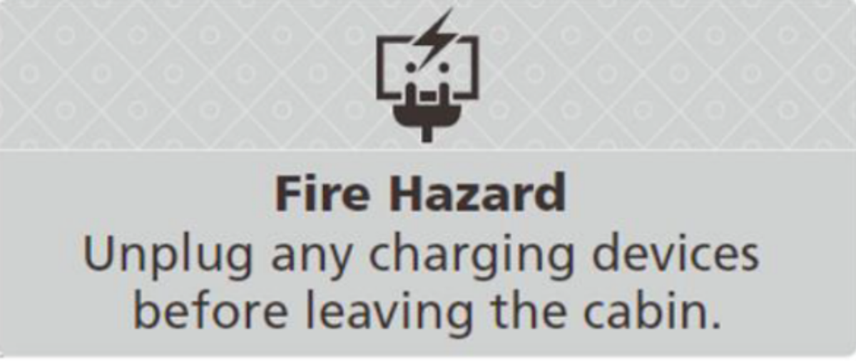 A fire incident occurred in a seafarer’s cabin due to a faulty mobile phone charger. 