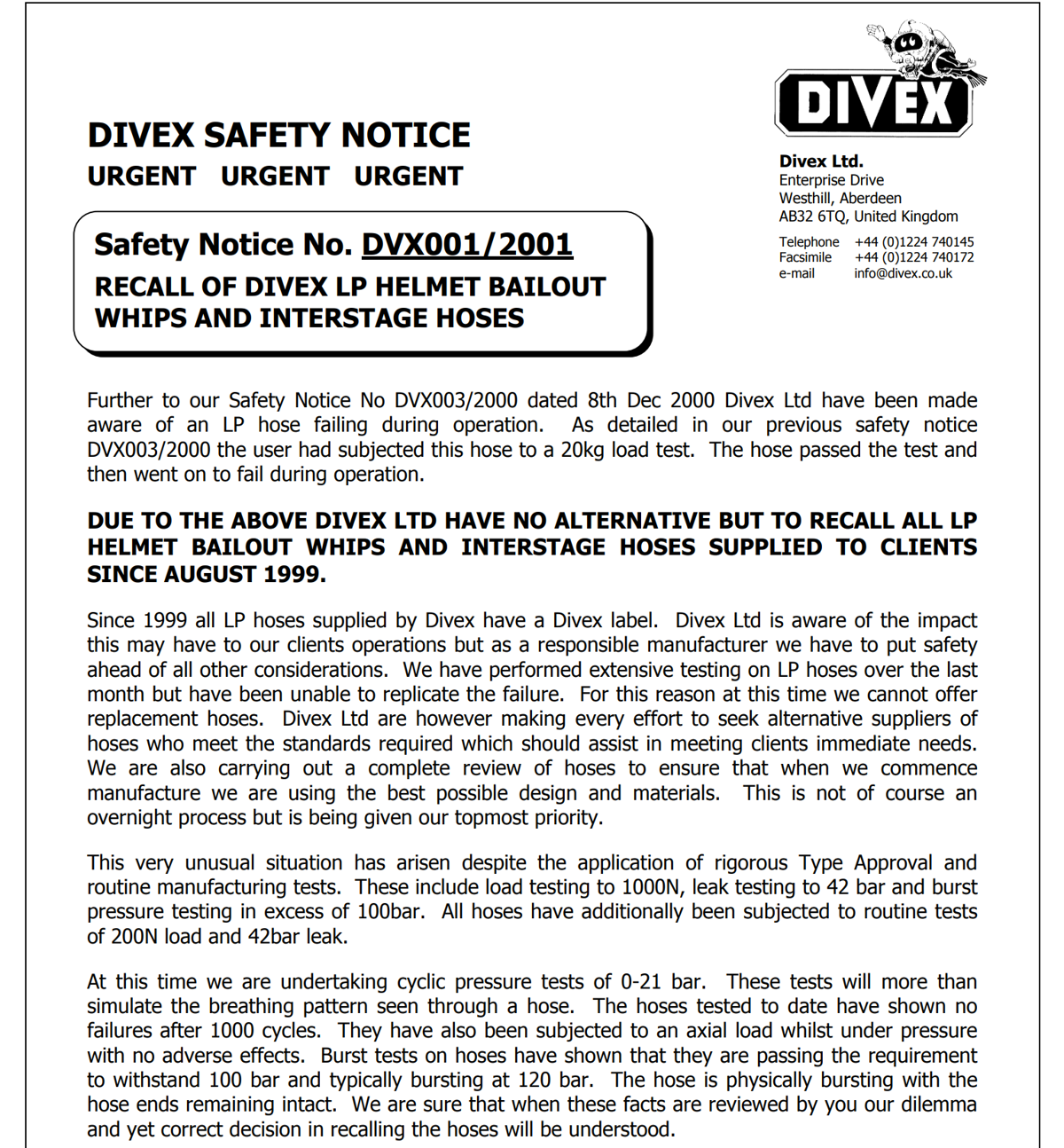 Sf 0201 Recall Of Divex Lp Helmet Bail Out Whips And Interstage Hoses 1 (1)