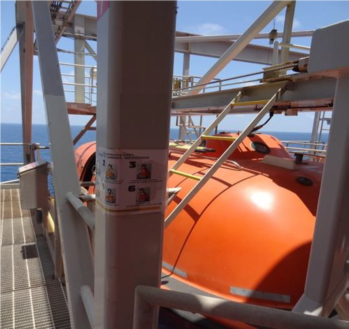 IMCA SF 21/19: Routine test of lifeboat launch results in fatalities 21 On the Auger platform in the Gulf of Mexico during routine testing, a lifeboat fell into the sea with two persons on-board. Both were fatally injured.