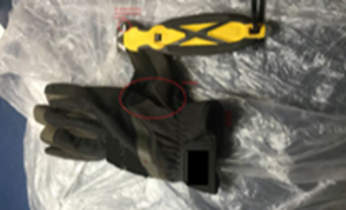 IMCA SF: BSEE: recurring hand injuries from alternative cutting devices 1 Damaged alternative cutting device and cut glove