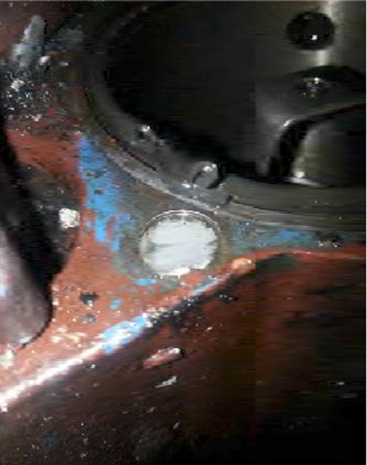 Sheared bolt