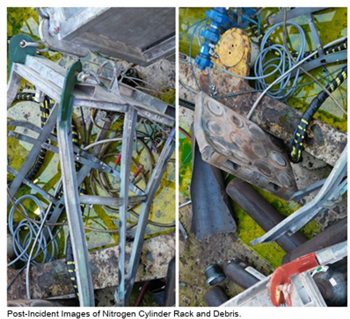 IMCA SF: BSEE: Nitrogen Cylinder Rupture Causing Worker Injuries and Equipment Damage