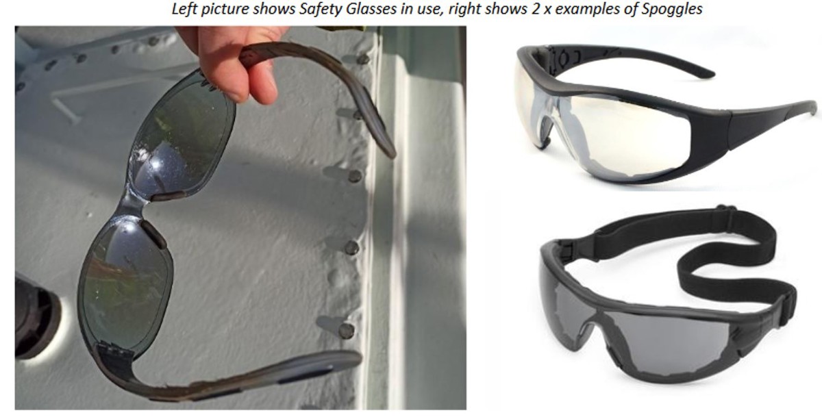 IMCA SF MSF: Foreign object in eye Photo of eye protection